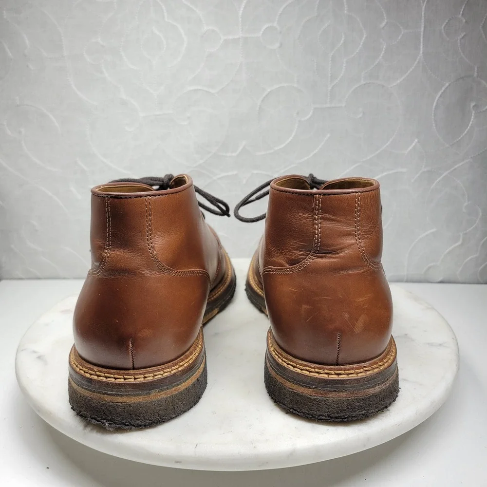 Johnston & Murphy Calder Leather Chukka Boots Mens 10.5 Brown Preppy Casual